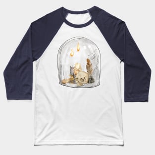 Skull and candles Baseball T-Shirt